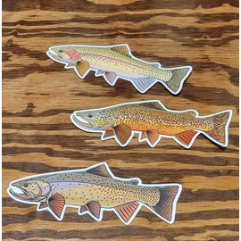 Casey Underwood Artwork & Design Fish Stickers