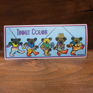 Trout Color Dancing Bear Sticker