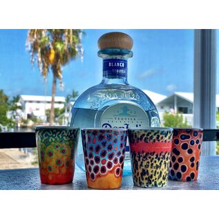 DeYoung Trout Flank Shot Glass - Set of 4