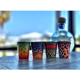 DeYoung Trout Flank Shot Glass - Set of 4