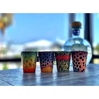 DeYoung Trout Flank Shot Glass - Set of 4