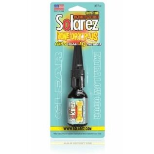 Hareline Dubbin Solarez bone Dry  PLUS 0.5 oz Squeexe Bottle with Tip