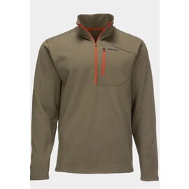 Simms Fishing RIGS Logo M's Thermal Qtr Midlayer Zip Top