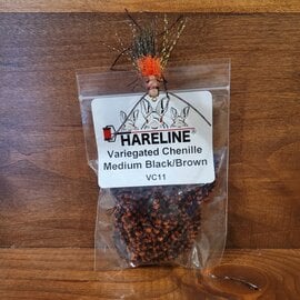 Hareline Dubbin Hareline Dubbin Variegated Chenille - Black/Brown