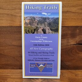 Hiking Trails of Ouray County & the Uncompahgre Wilderness  Map