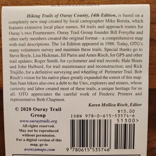 Hiking Trails of Ouray County & the Uncompahgre Wilderness Map