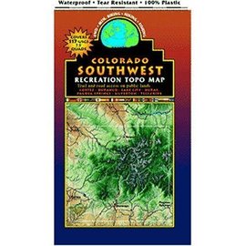 Southwest Colorado Trails Recreation TOPO Map
