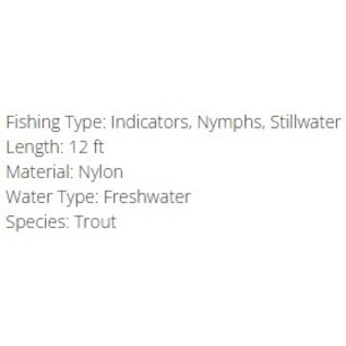 Scientific Anglers Absolute Indicators/Stillwater Leader - 12ft  3X