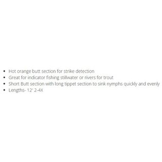 Scientific Anglers Absolute Indicators/Stillwater Leader - 12ft  3X