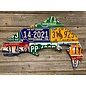 Cody Richardson Mixed Western State Trout License Plate Art