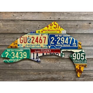 Cody Richardson Mixed Western State Trout License Plate Art