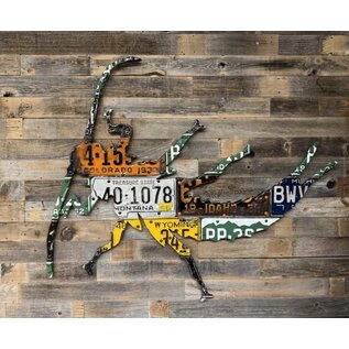 Cody's Fish Antique Mixed Western Stonefly License Plate Art