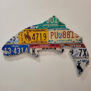 Cody Richardson Mixed Western State Trout License Plate Art