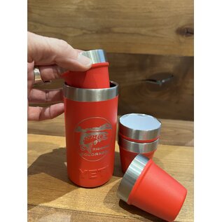 YETI Coolers Ridgway Co Logo YETI Shot Glasses and Case - Rescue Red
