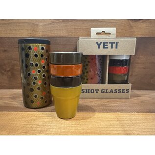YETI Coolers Scaly Designs - Yeti Shot Glasses and Carrying Case