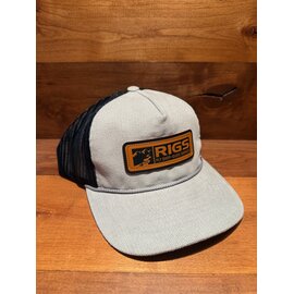 Richardson RIGS Debossed Leather Hat 930 -Troutdale Split light Grey/Black