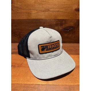 Richardson RIGS Debossed Leather Hat 930 -Troutdale Split light Grey/Black