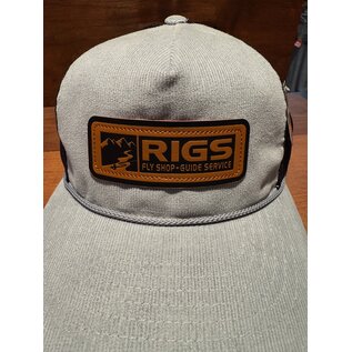 Richardson RIGS Debossed Leather Hat 930 -Troutdale Split light Grey/Black