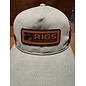 Richardson RIGS Debossed Leather Hat 930 -Troutdale Split light Grey/Black