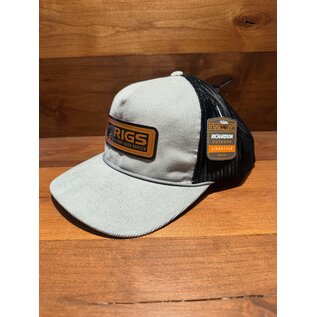 Richardson RIGS Debossed Leather Hat 930 -Troutdale Split light Grey/Black