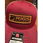 Richardson RIGS Debossed Leather Hat 112FP - Cardinal/Tan