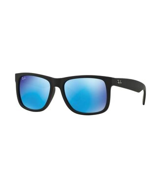 Ray-Ban Ray-Ban - JUSTIN 55 (622/55) - Rubber Black w/ Blue Flash