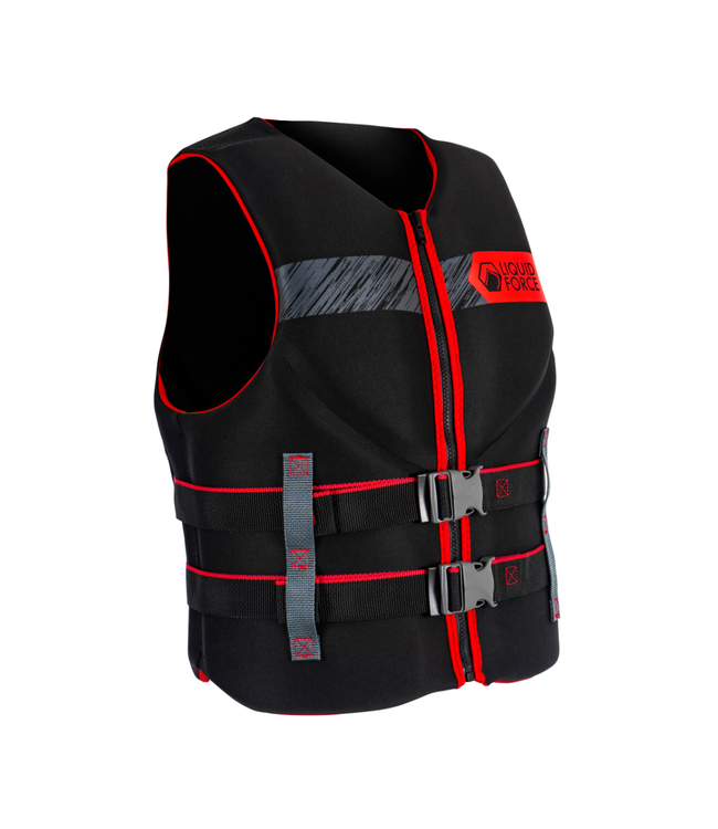 Liquid Force - Mens HINGE CGA PFD - Blk/Red -