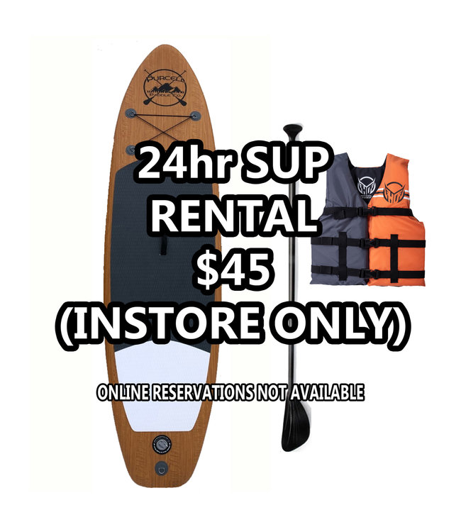 24 hr. SUP Paddleboard Rental Pkg - (IN-STORE ONLY)
