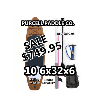 Syndicate PURCELL PADDLE CO - ALL AROUND Inflatable SUP Pkg - 10'6" x 34" x 6"