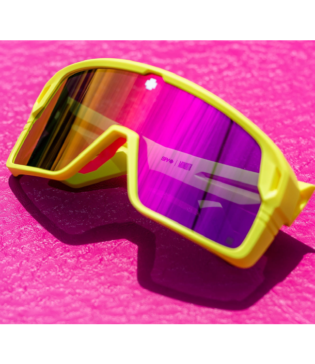 Spy - MONOLITH 50/50 - Matte Neon Yellow w/ Purple Spectra