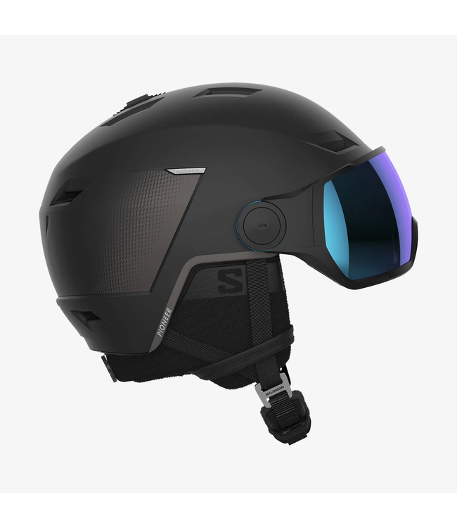 Salomon - PIONEER LT VISOR Helmet - Blk w/ Blu Mirr -