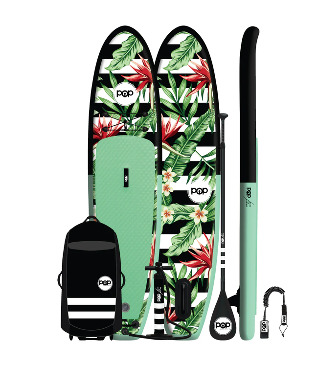 POP - ROYAL HAWAIIAN iSUP Paddleboard Pkg - Mint/Black - 10'6"