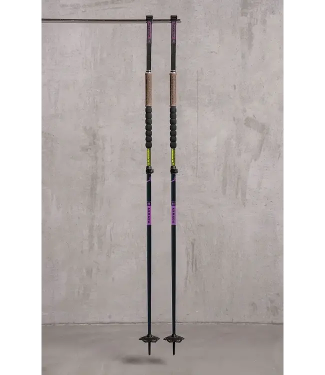 Armada - AK ADJUSTABLE SKI POLES - Green/Yellow/Purple