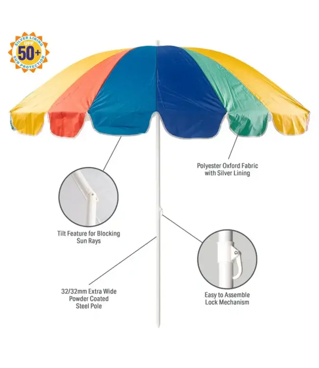 Panama Jack - JUMBO TILT UMBRELLA  - 7.5Ft
