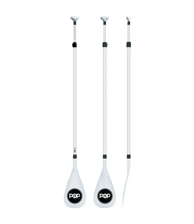 POP - TROOPER 2Pc Adjustable SUP PADDLE - Fiberglass Shaft / Poly Blade