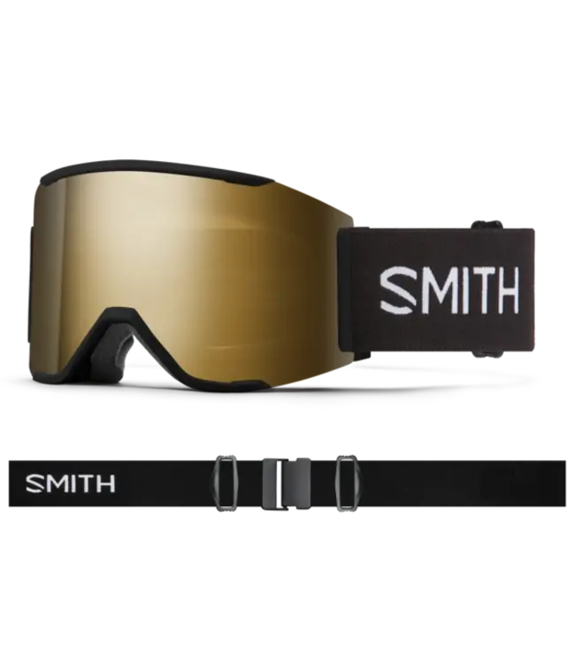 Smith - SQUAD MAG - Black w/ CP Sun Black Gold Mirror + Bonus Storm Blue CP Lens
