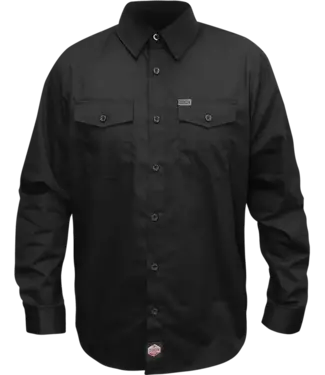 DIXXON DIXXON - WORKFORCE L/S BUTTON UP - Black -