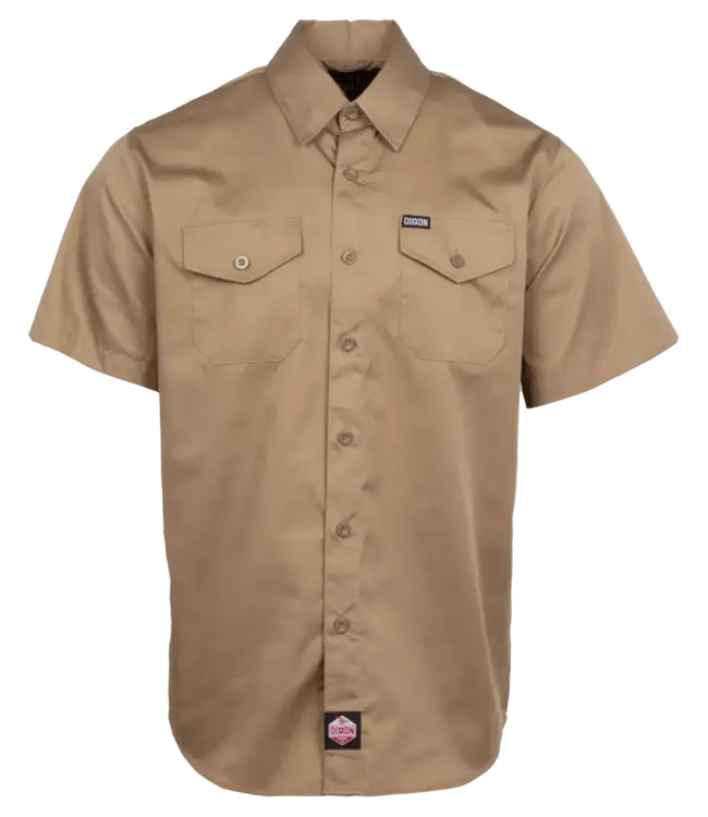 DIXXON - WORKFORCE S/S BUTTON UP - Khaki -
