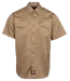 DIXXON - WORKFORCE S/S BUTTON UP - Khaki -