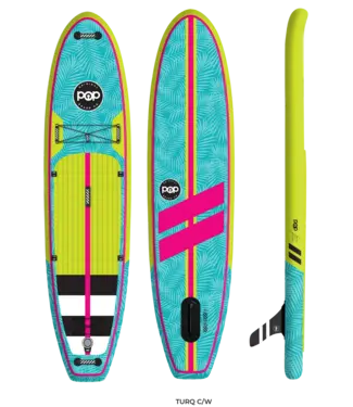 POP Paddleboards POP - YACHT HOPPER iSUP Paddleboard Pkg (2025) - NEON - 11'