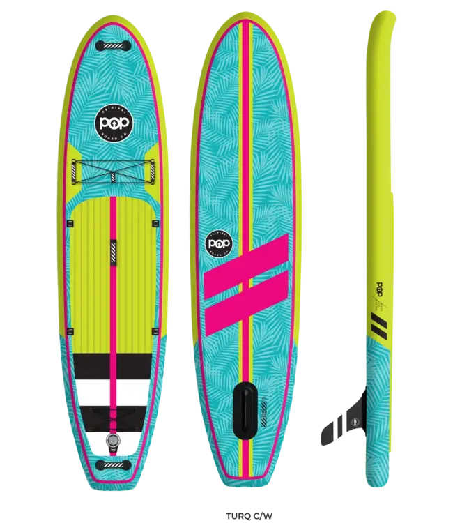 POP - YACHT HOPPER iSUP Paddleboard Pkg (2025) - NEON - 11'