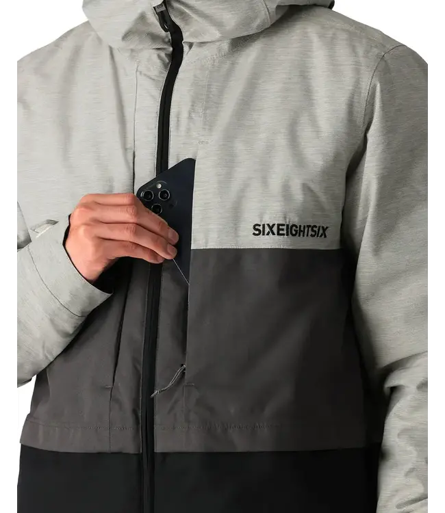 686 - Mens SMARTY 3-IN-1 FORM Jkt - White Heather Colorblock -