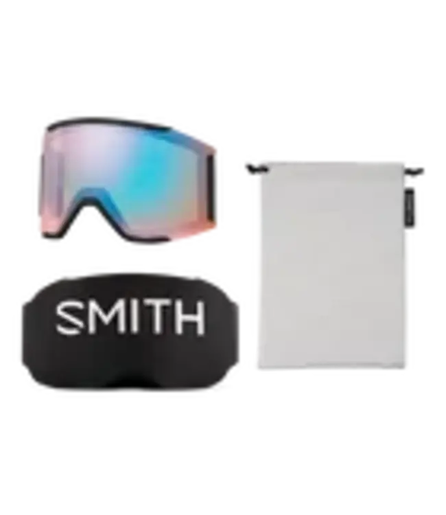 Smith - SQUAD MAG - Black w/ CP PRO PHOTOCHROMIC Gold Mirror + Bonus Storm Blue CP Lens