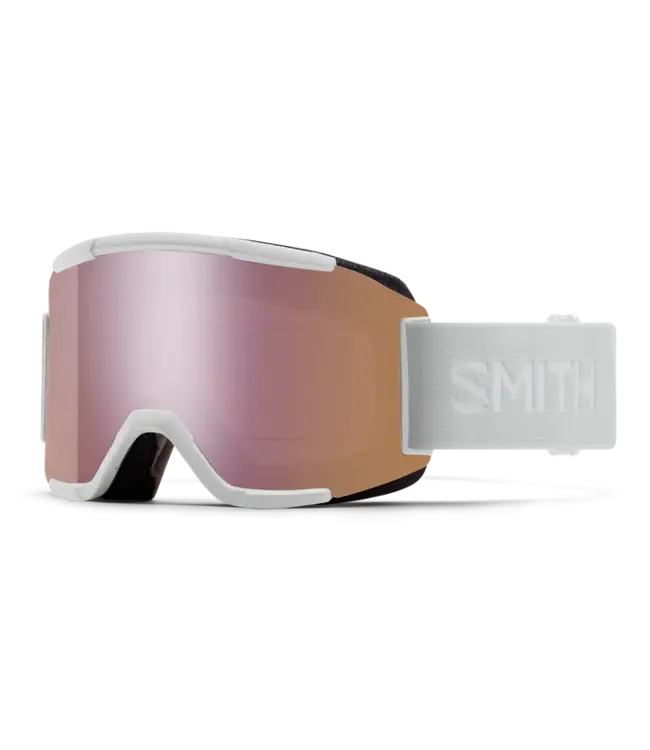 Smith - SQUAD S - White Vapor w/ CP Everyday Rose Gold Mirror + Bonus CLEAR Lens