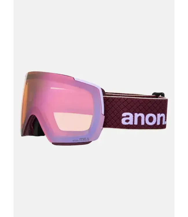 Anon - M5S (FLAT TORRIC) MFI - Deep Cherry w/ PERCEIVE Cloudy Pink + BONUS Lens + Facemask