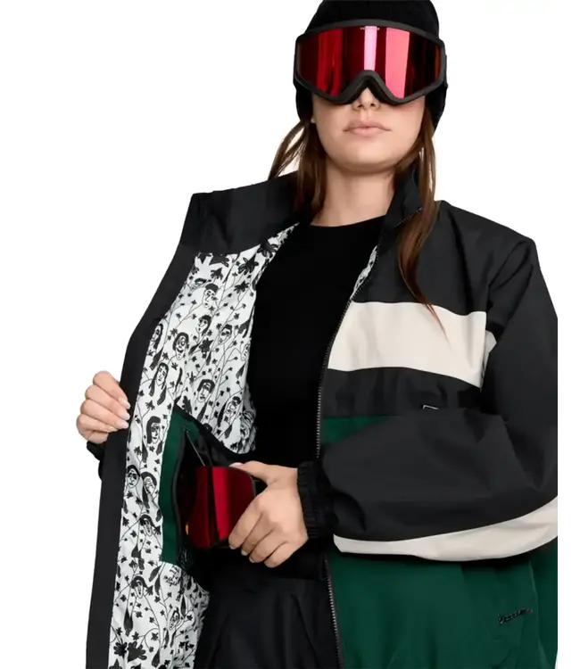 Volcom - Wmns DLM JACKET - Black/Green -