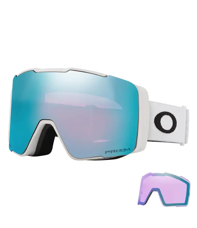 Oakley - LINE MINER PRO L - Matte White w/ PRIZM Sapphire Iridium + BONUS LENS