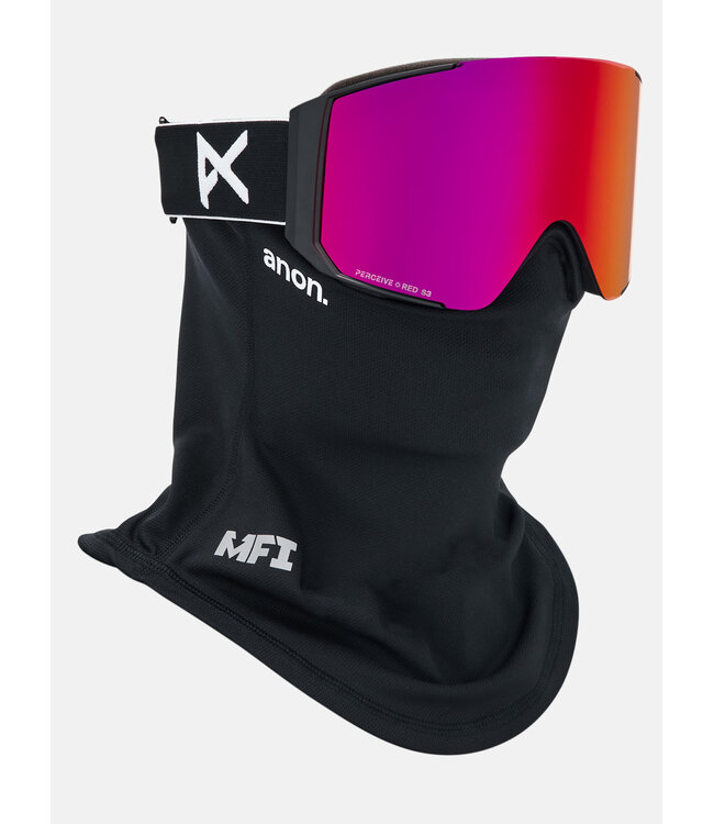 Anon - SYNC MFI - Black w/ PERCEIVE Sunny Red + BONUS Lens + Facemask