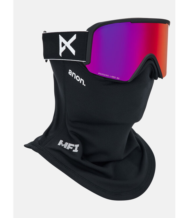 Anon - NESA MFI - Black w/ PERCEIVE Sunny Red + BONUS Lens + Facemask