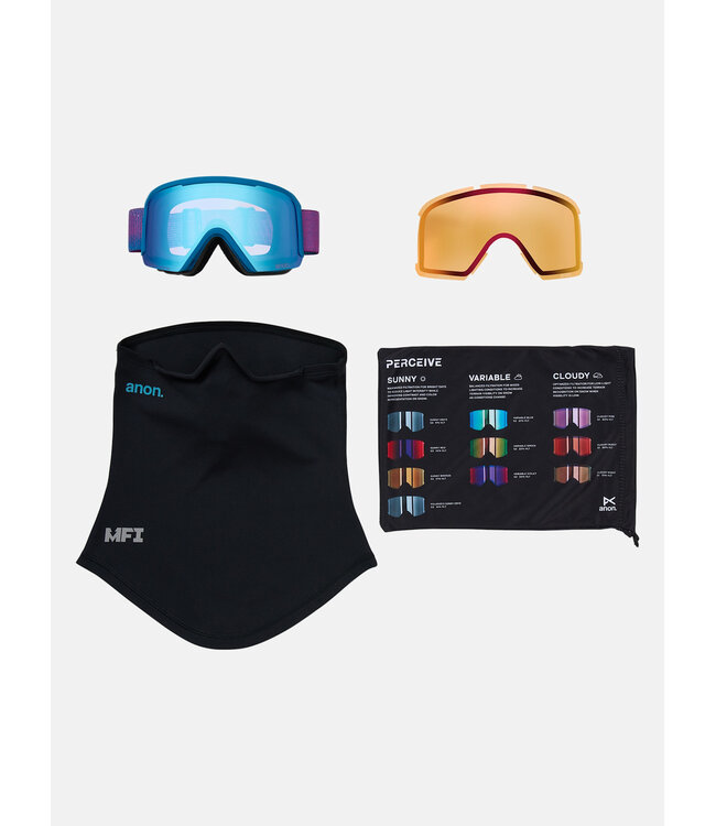 Anon - NESA S MFI - Pink Denim w/ PERCEIVE Variable Blue + BONUS Lens + Facemask